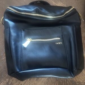 Fawn Design Black Baby Bag with Gold Accents